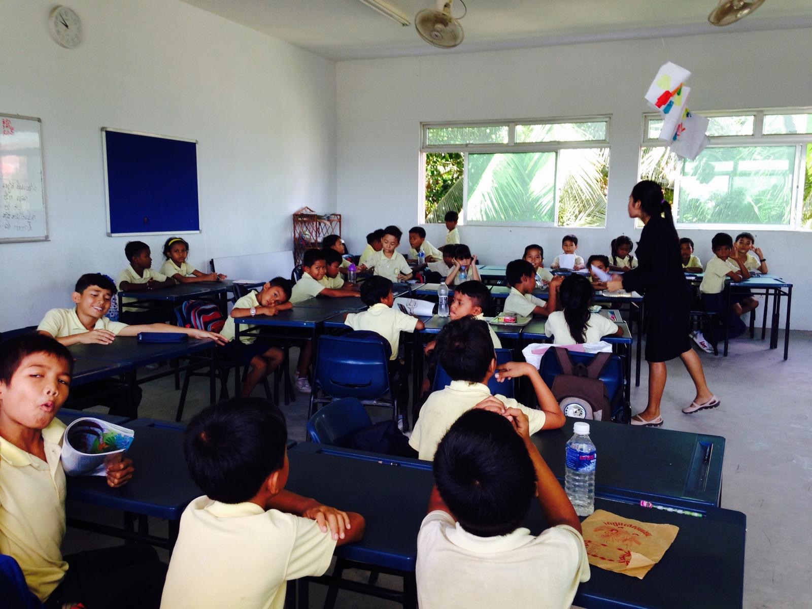 A lesson underway in a GTIS classroom
