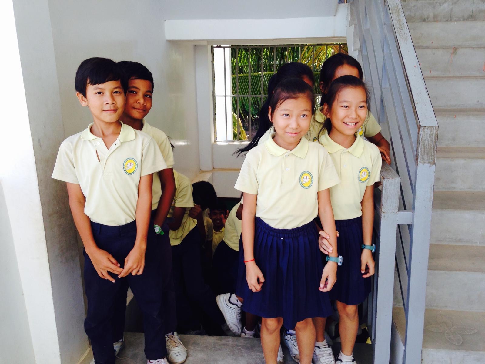 Students on the stairs